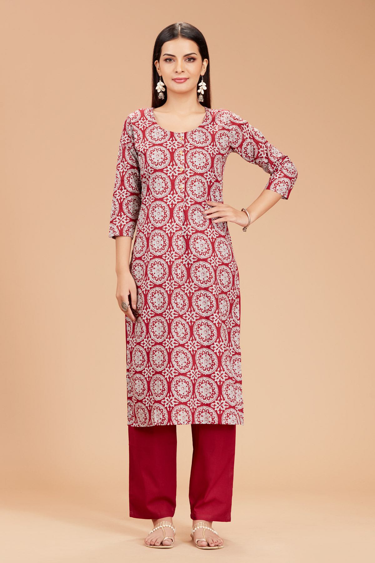 Red Kurti With pant